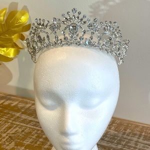 Silver colored crystal tiara. New and never worn.